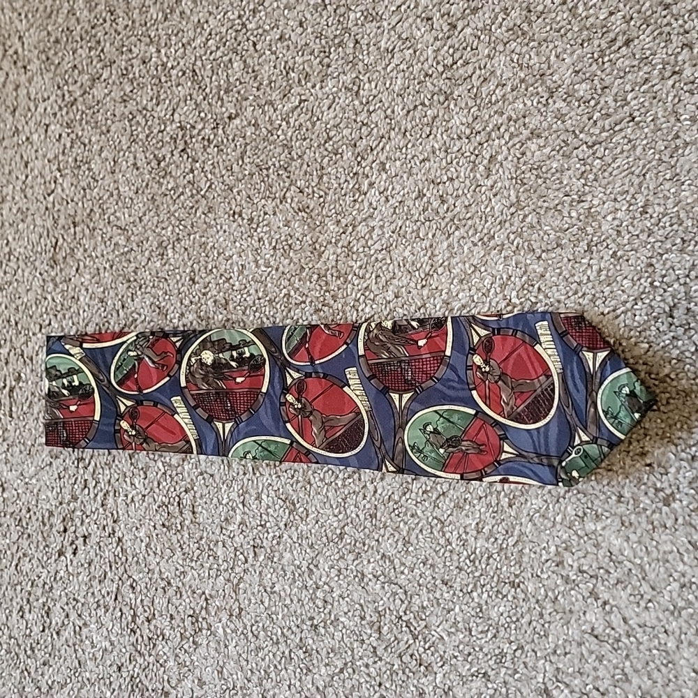 G2000 Men’s 100% Silk Tie "Tennis" Made in Italy.
